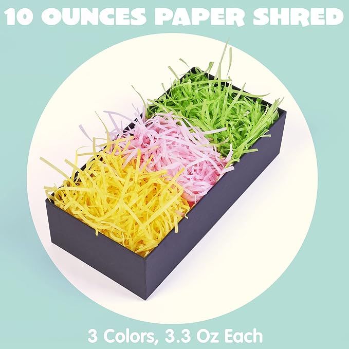 JOYIN Crinkle Cute Recyclable Paper Shred Filler(Pink, Yellow and Green) for Gift Wrapping, Baske... | Amazon (US)