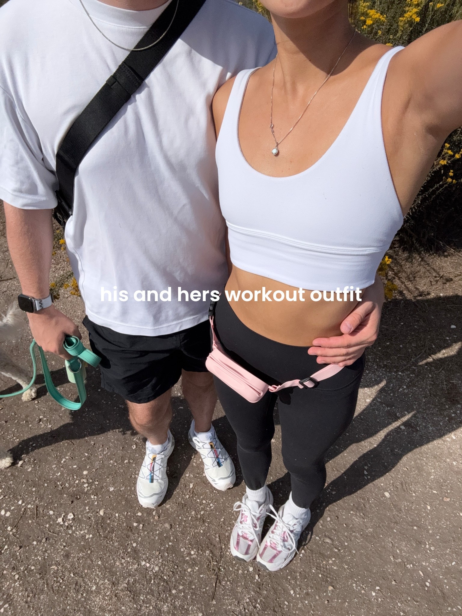his and hers workout outfit!

wearing a 4 in the lululemon bra and leggings! 

couple workout outfit, couple outfit, workout outfit, couple gym outfit, hot girl walk outfit, walking outfit 
