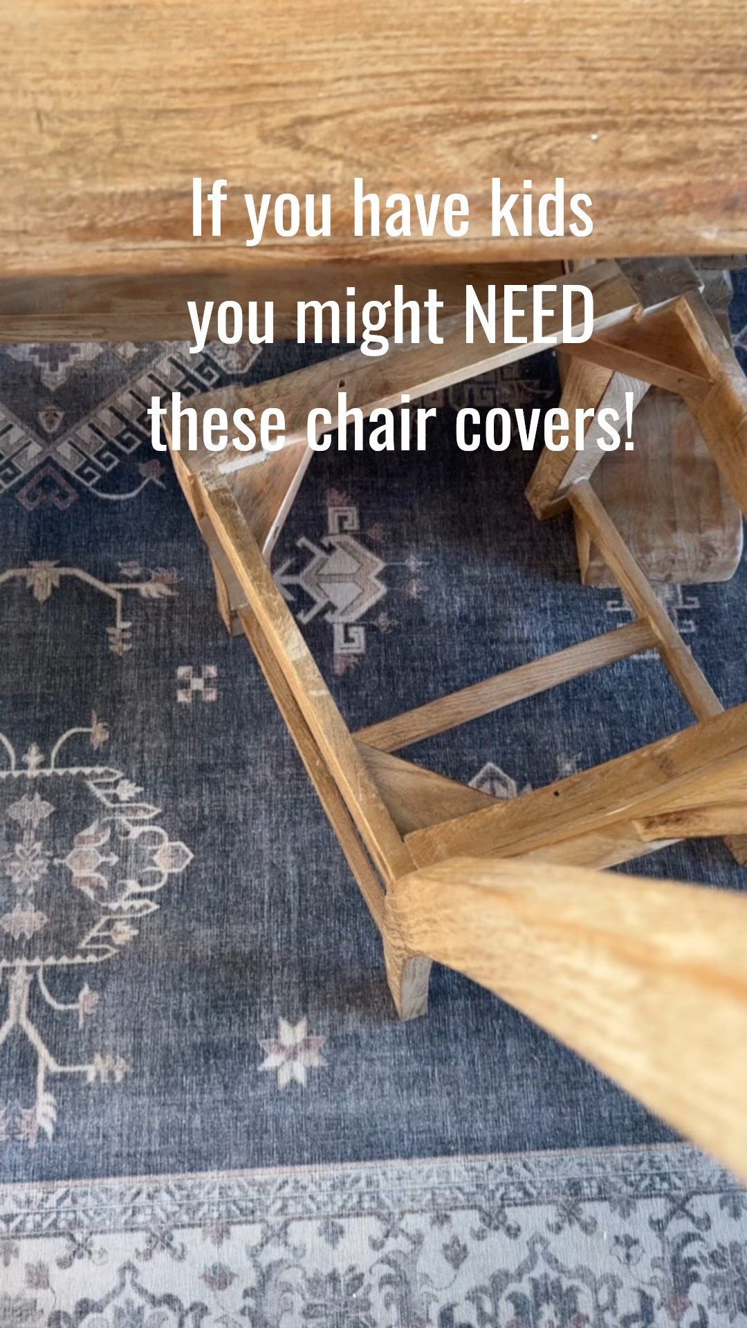 If you have upholstered dining chairs you might NEED these seat covers! They are waterproof and so incredibly easy to clean. Spaghetti night doesn’t require towels on all the chairs anymore! (Moms with preschoolers, if you know you know!) These wipe clean so nicely!

Rug is linked! Will try to get my table and chairs linked here sometime too since I’ve had so many ask for it! 

#LTKmomlife #LTKBaby #LTKHome