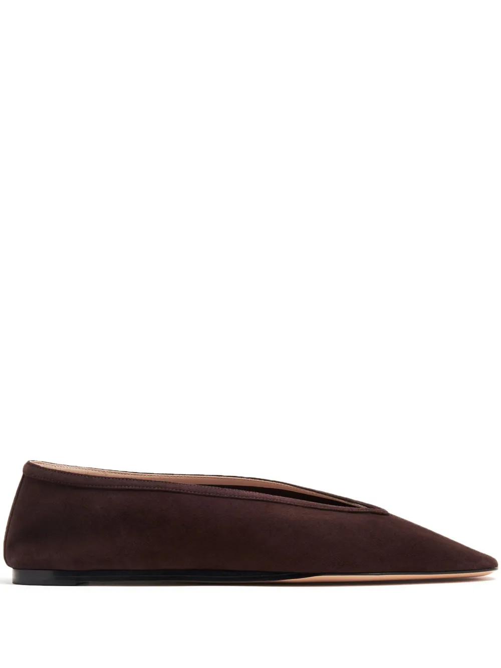 Le Monde Beryl Luna Suede Ballerina Shoes | Brown | FARFETCH UK | Farfetch Global