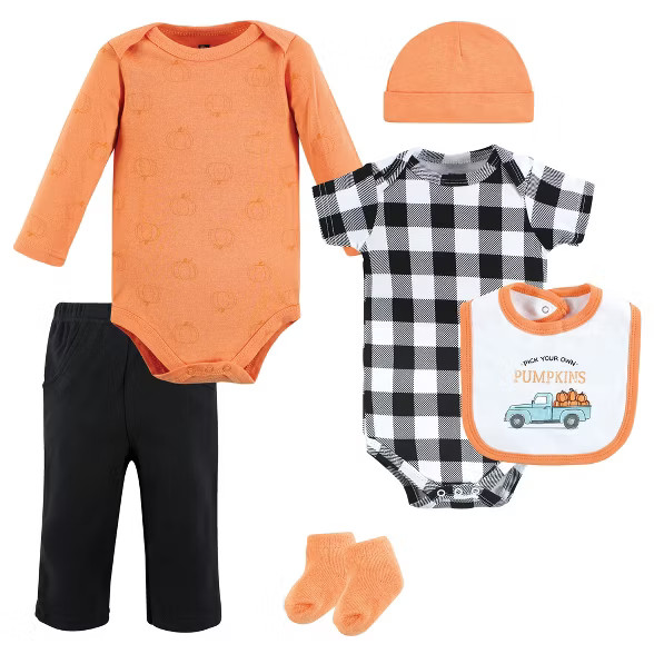 Hudson Baby Infant Boy Cotton Layette Set, Pumpkin Truck | Target
