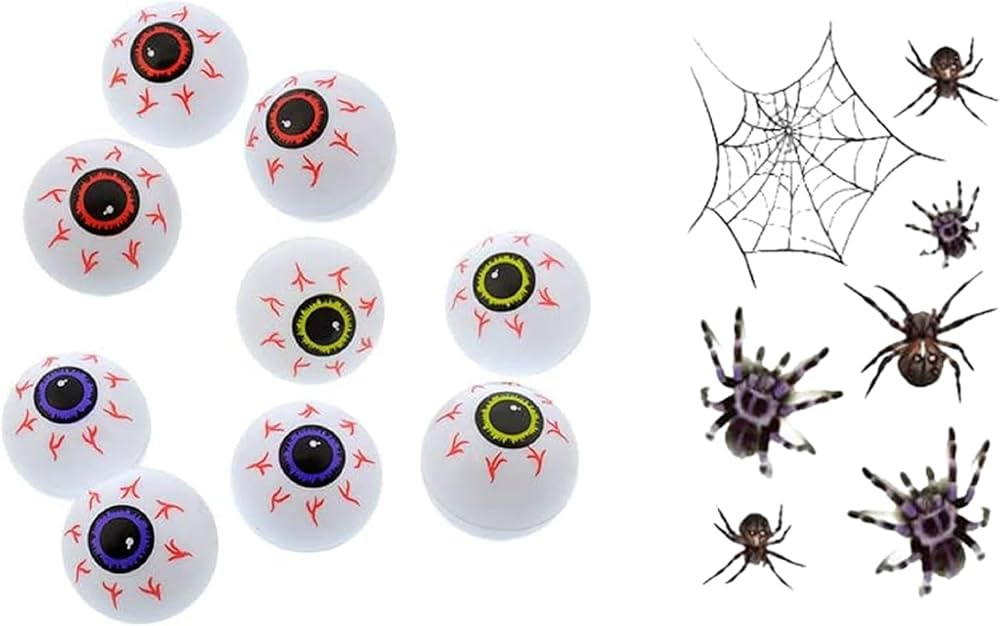 Yeahgoshopping Plastic Eyeball Halloween Ping Pong Fake Zombie Balls for Halloween Cat Toy, Decor... | Amazon (US)