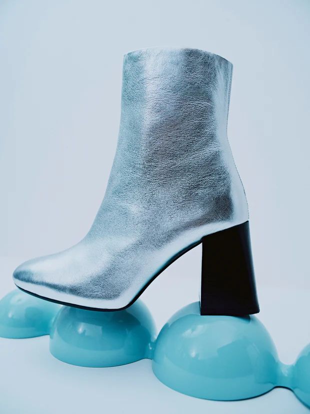 Fulham Ankle Boot | Silver | Jigsaw (UK)