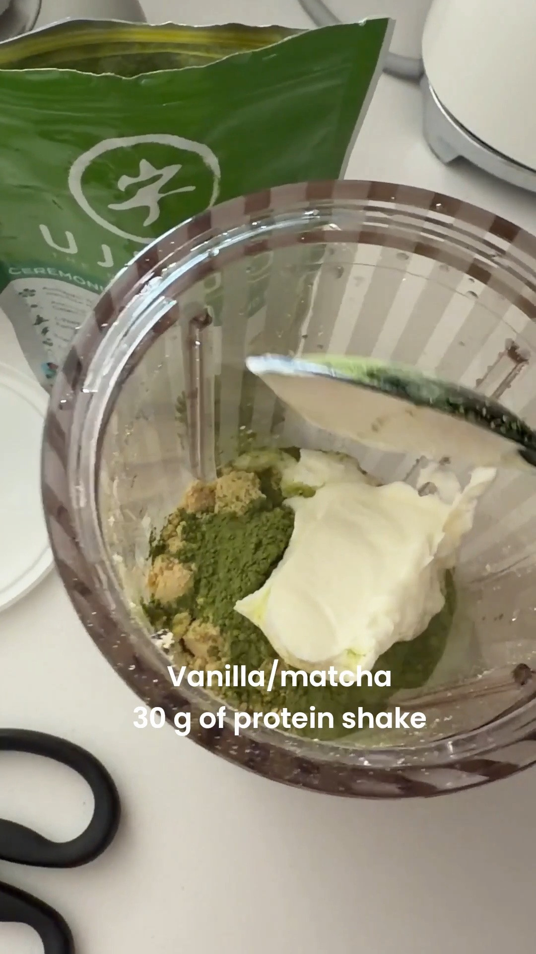 My vanilla/matcha protein shake with 30g plus of protein 
8oz whole milk
Two scoops of vanilla protein powder (I used truvani but linked others I also love) 
One scoop of Greek yogurt

#LTKdayinmylife #LTKmorningroutine #LTKselfcare
