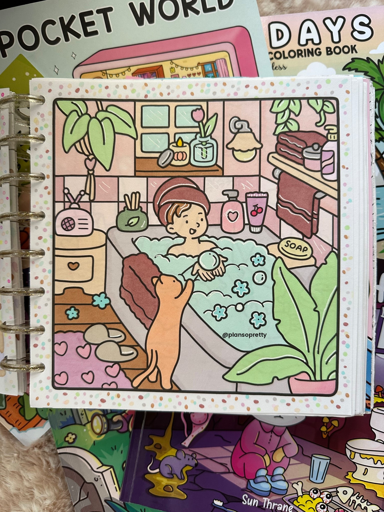 I wish my bathroom was this cute 🥰 page is from Girl Moments (1) book linked in bio #girlmoments #cocowyo #cocowyocoloring #adultcoloring #bubblebath #bathtime #cozycoloring #coloringcommunity #coloringbookartist #coloringaddict #relaxcolor #selfcare #selfcareroutine

#LTKKids #LTKHome #LTKBeauty