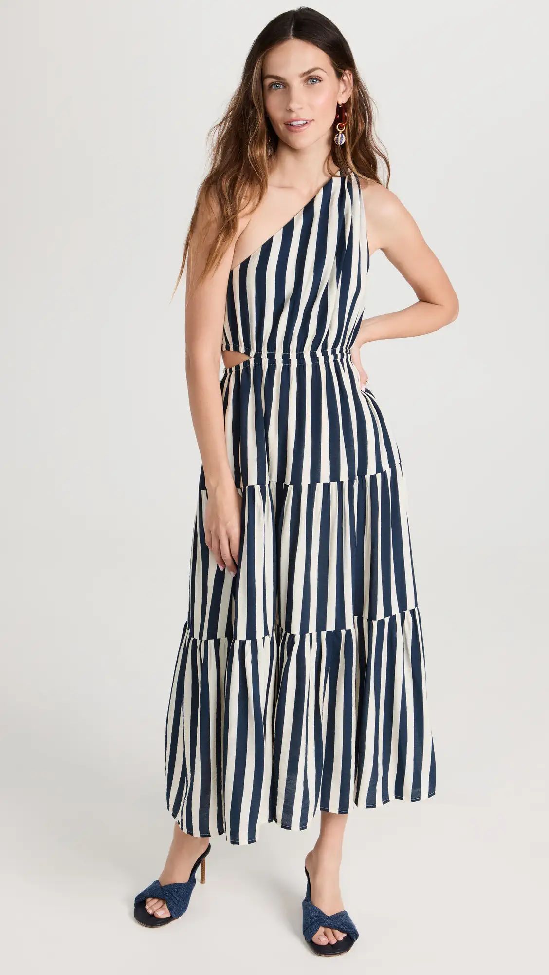 Moon River One Shoulder Midi Dress | Shopbop | Shopbop