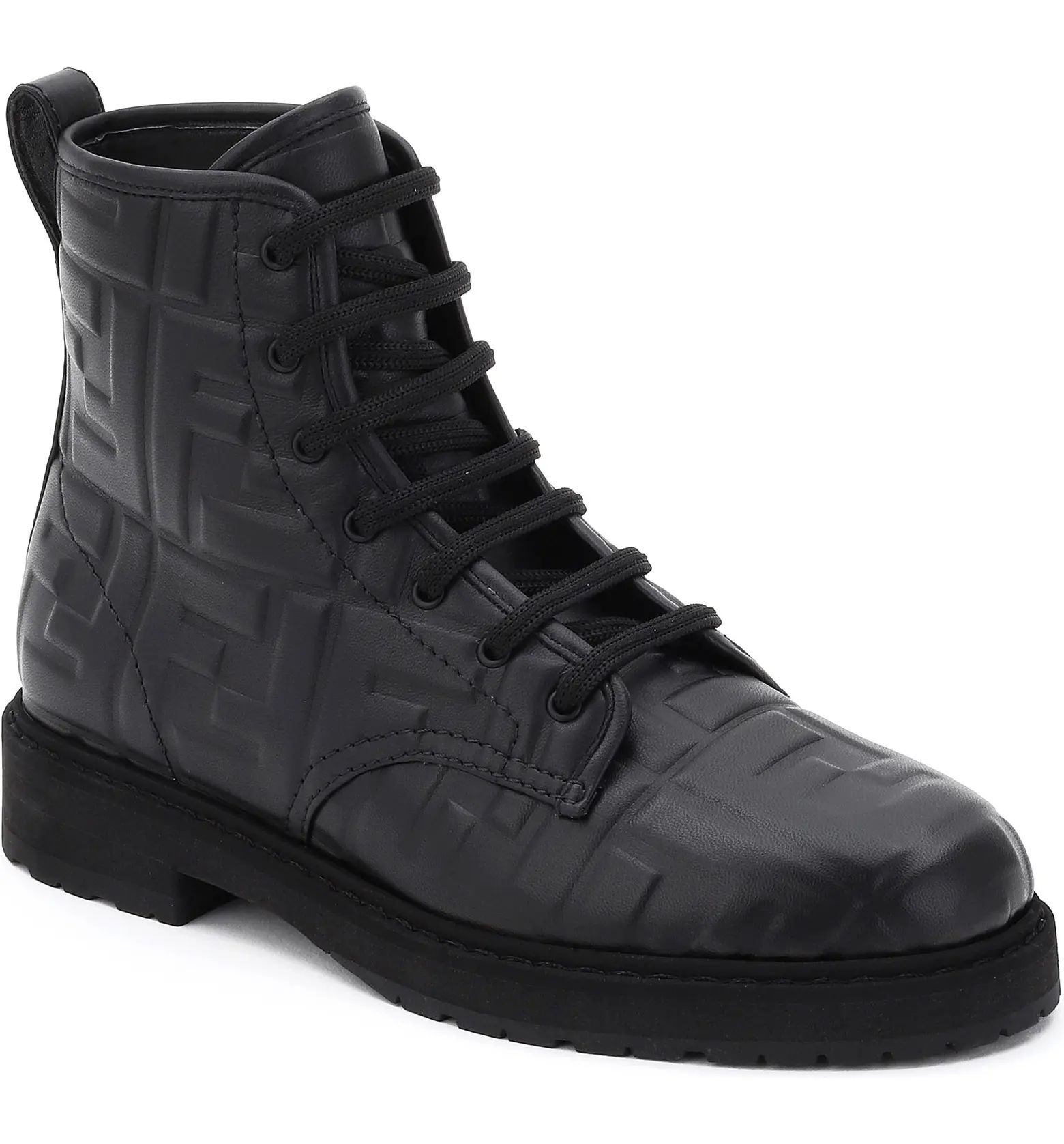 FF Embossed Logo Combat Boot | Nordstrom