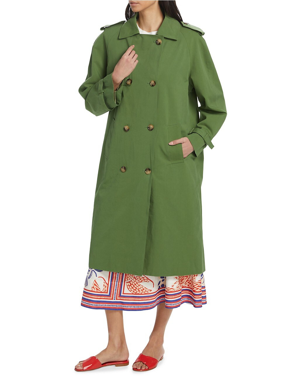Cotton-Blend Trench Coat | Saks Fifth Avenue