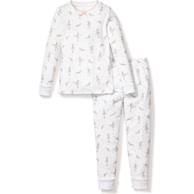 Petite Plume |  Children's Snug Fit Pajama Set, Sugar Plum Fairy (White, Size 6Y) | Maisonette | Maisonette