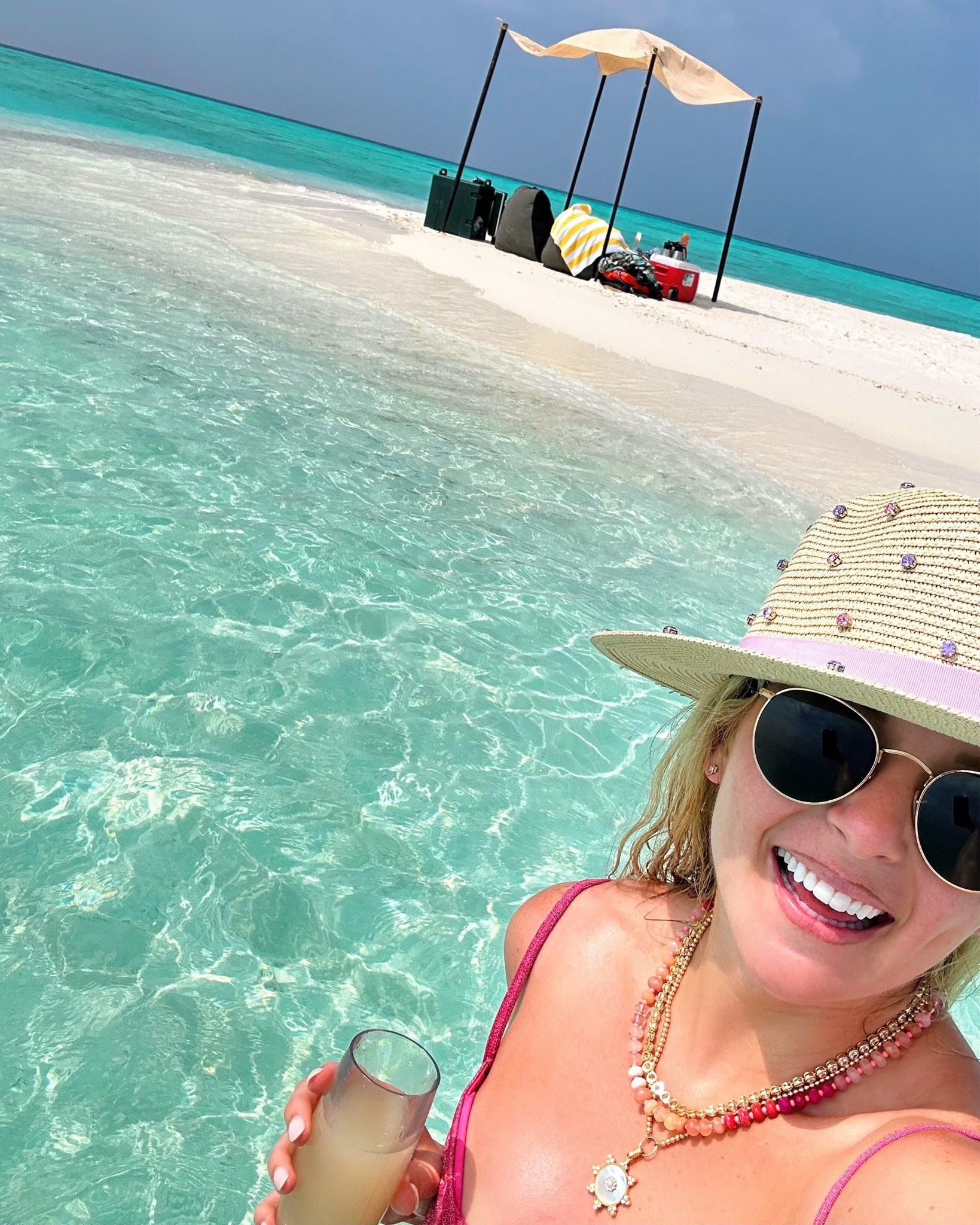 Honeymoon swimsuit look! Hat is from Bunny and Babe in Winnetka, IL ✨ #swimsuit #necklaces #jewelry 

#LTKtravel #LTKSeasonal #LTKwedding