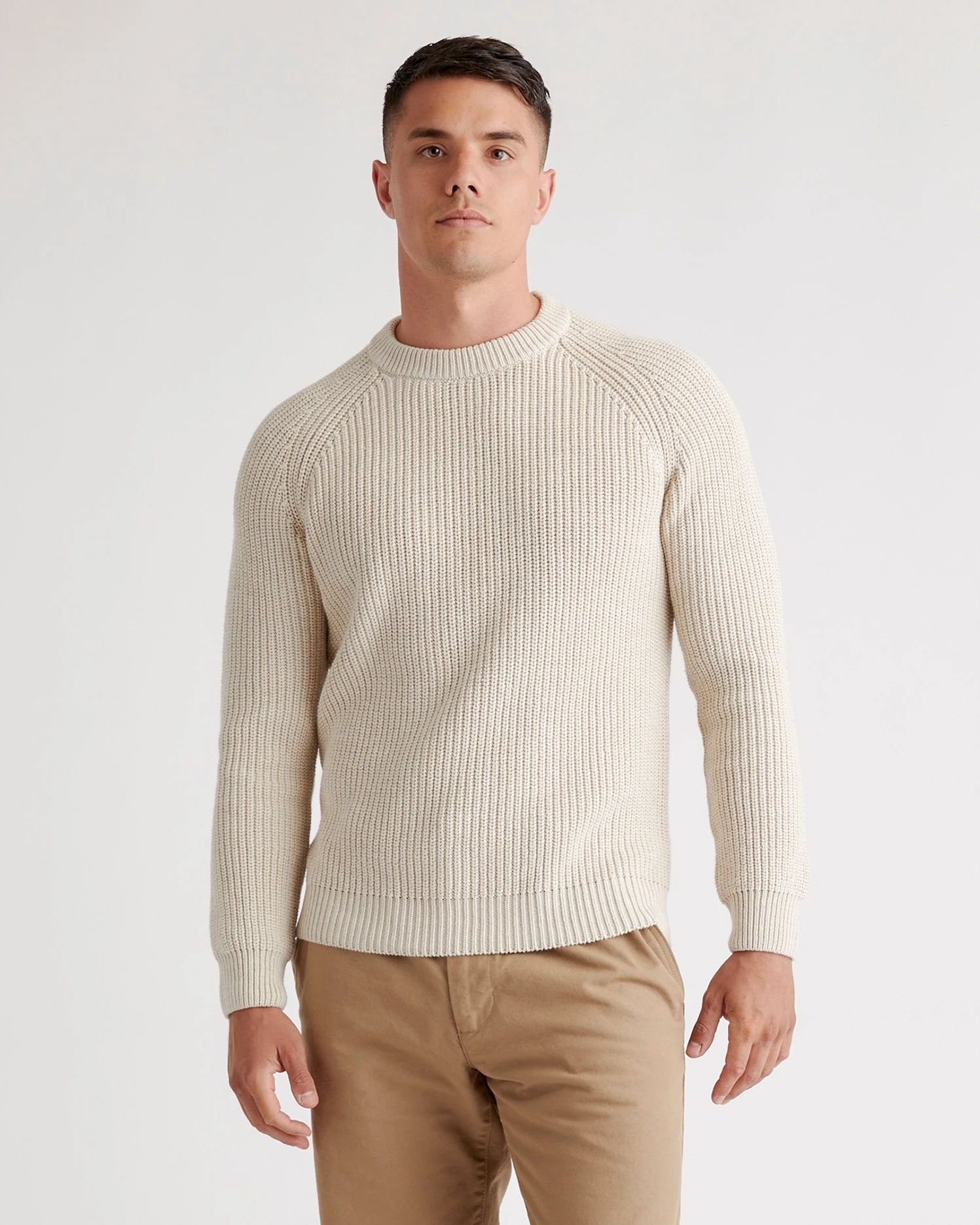 Men's 100% Organic Cotton Fisherman Crew Sweater | Quince