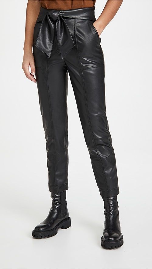 Jonathan Simkhai Tessa Vegan Leather Tie Waist Pants | SHOPBOP | Shopbop