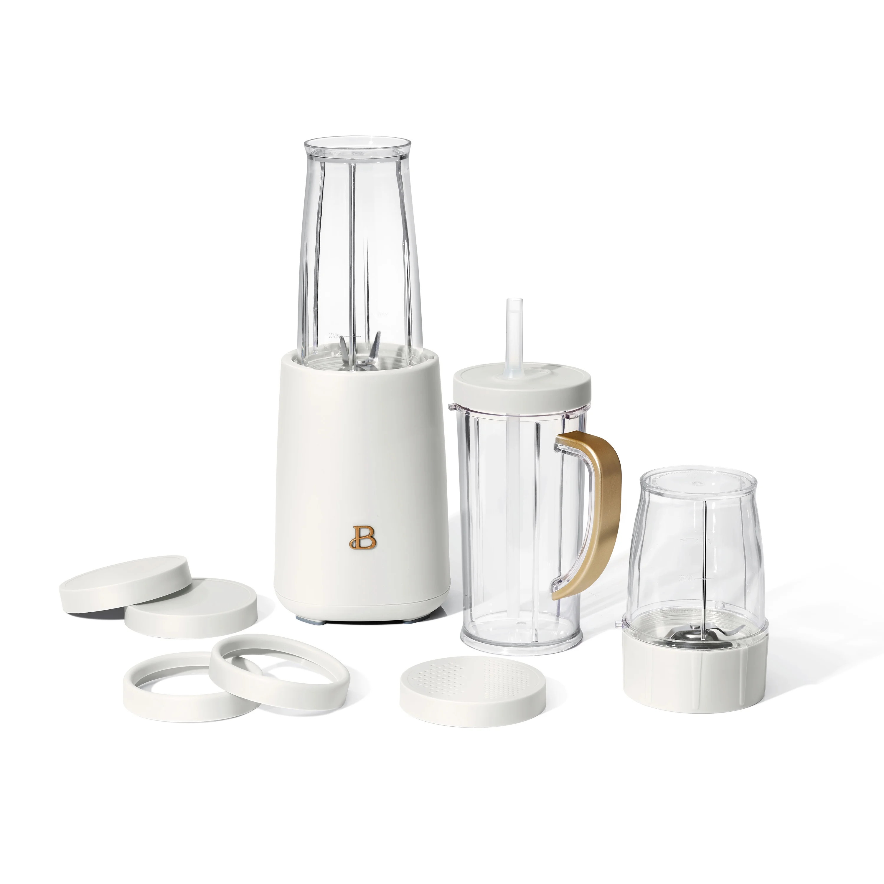 Beautiful Personal Blender Set with 12 Pieces, 240 W, White Icing by Drew Barrymore | Walmart (US)