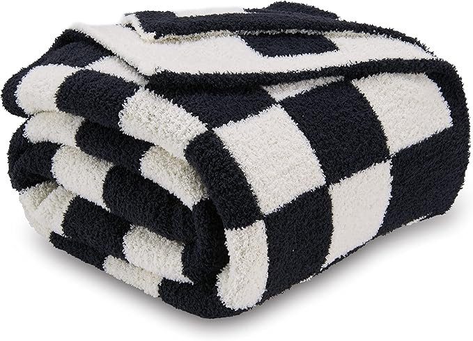 CozeCube Super Soft Fullfy Microfiber Reversible Knitted Blankets, Warm Cozy Fuzzy Plush Throw, B... | Amazon (US)