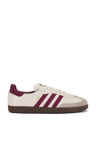 Samba OG in Light Grey & Burgundy | Revolve Clothing (Global)