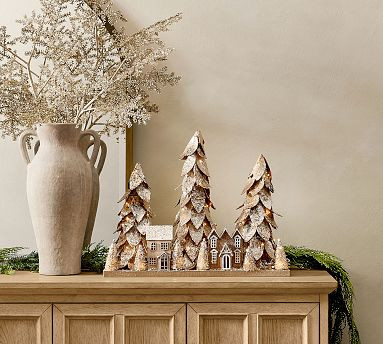 Lit Birch Tree Centerpiece | Pottery Barn (US)