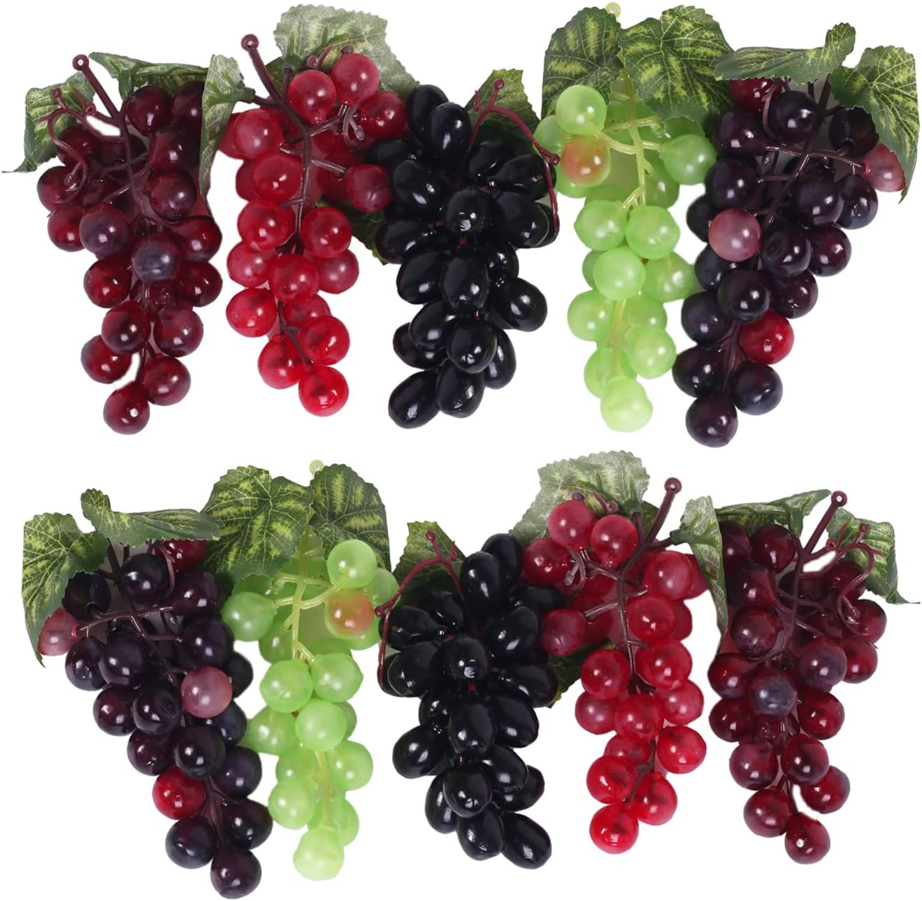 10 Bunches Fake Grapes Artificial Fruit Artificial Grapes for Home House Kitchen Party Wedding Ph... | Amazon (US)