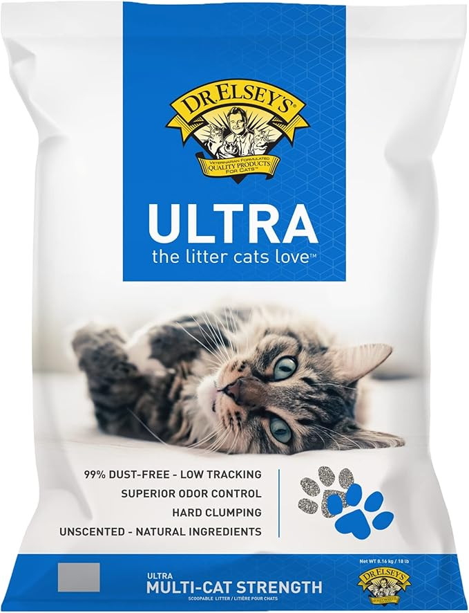 Dr. Elsey's Ultra Unscented Clumping Clay Cat Litter 18 lb Bag | Amazon (US)