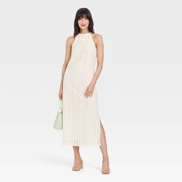 Women&#39;s Sleeveless Crochet Dress - A New Day&#8482; White M | Target