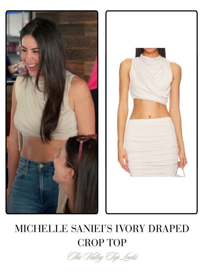 Michelle Saniei's Ivory Draped Crop Top  

 