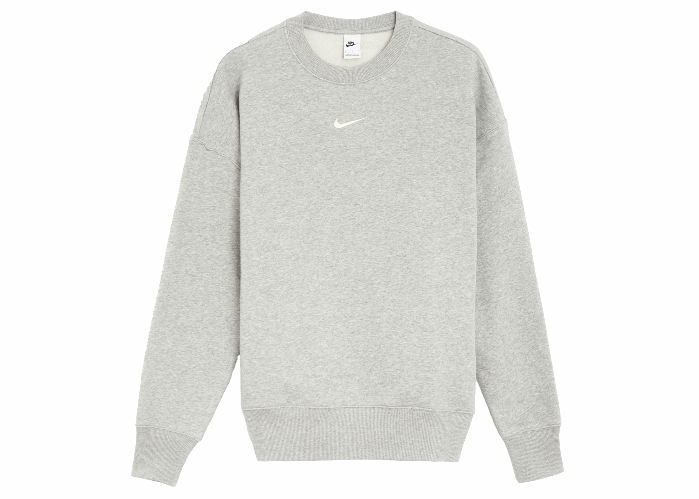 Nike Women's Phoenix Fleece Oversized Crewneck Sweatshirt Grey | StockX