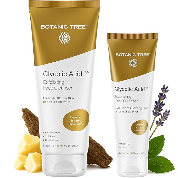 Glycolic Acid Face Wash, Exfoliating Facial Cleanser For Facial Skin Care, Acne Treatment Face Sc... | Amazon (US)