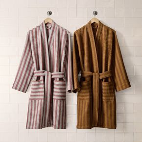 Emma Chamberlain Stripe Waffle Robe | West Elm (US)