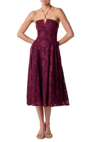 Lulus Sedona Lace Back Burnout Midi Dress | Amazon (US)