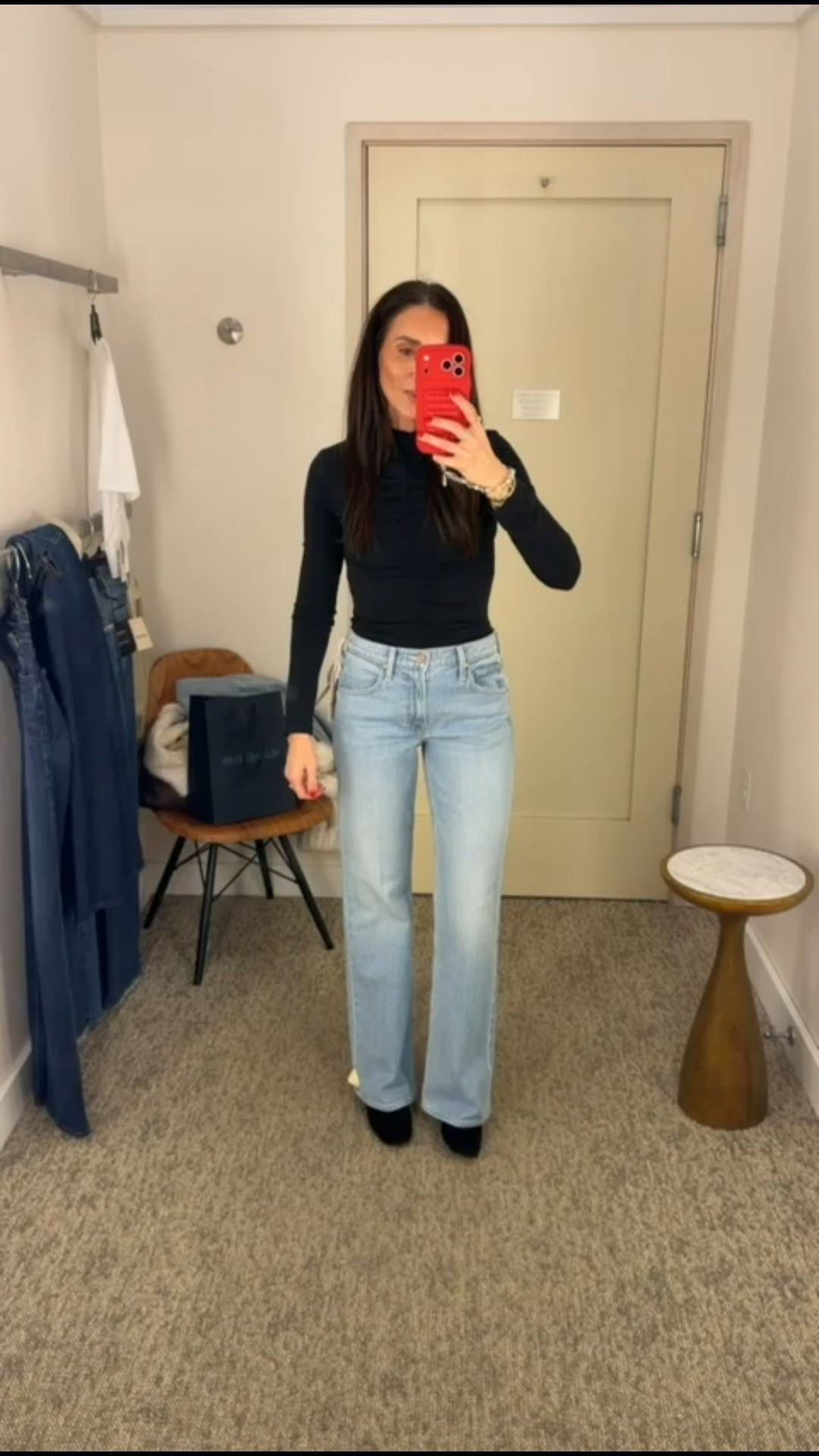 MOTHER The Bookie sneak bootcut jeans, washed jeans, annabrstyle.

#LTKFindsUnder100