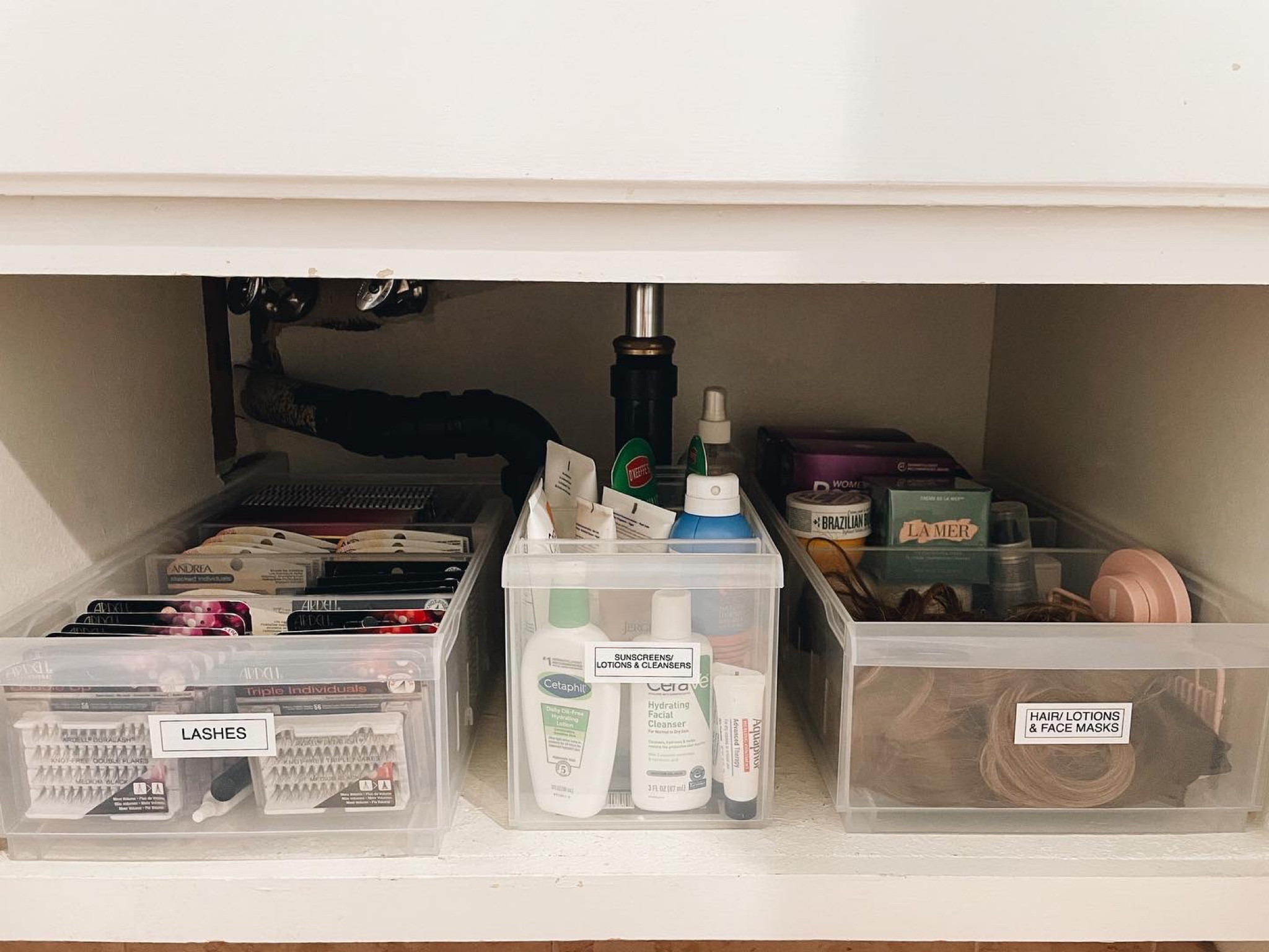 Clear bins are a lifesaver in the bathroom! These are perfect because they are clear, have removable dividers, are stackable, and come in so many different sizes!

#LTKstyletip #LTKhome #LTKunder50