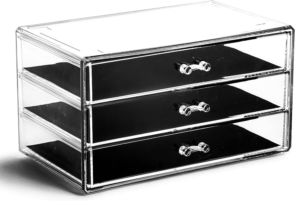 BINO | 3-Drawer Makeup Organizer, Park Avenue | THE MANHATTAN SERIES | Modular Design Storage Dra... | Amazon (US)