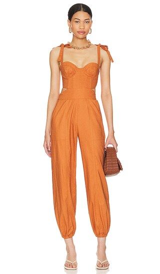 Kylo Jumpsuit in Pecan Brown | Revolve Clothing (Global)