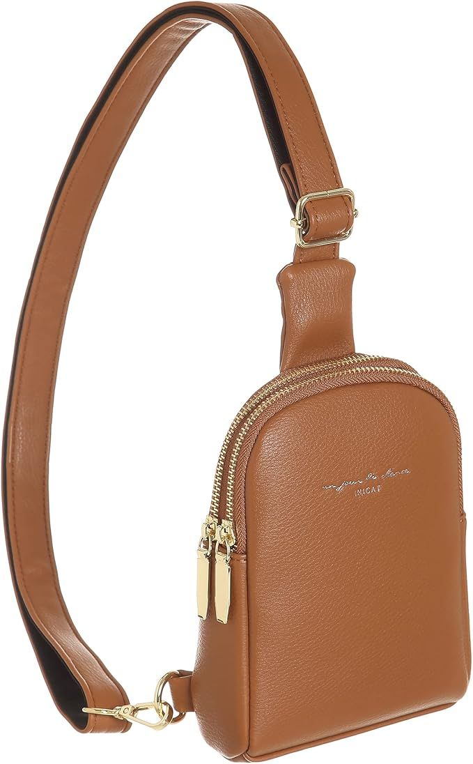 INICAT Small Sling Bag Fanny Packs Crossbody Bags Gifts for Women Men | Amazon (US)