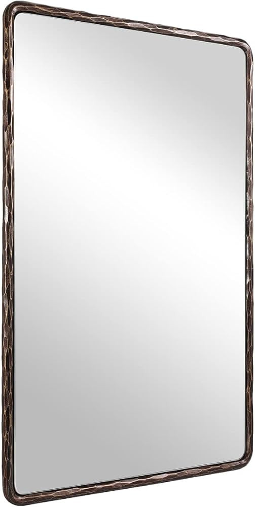 ANDY STAR Hand-Forged Bronze Bathroom Mirrors for Wall, 22x30 Inch Vintage Solid Steel Metal Fram... | Amazon (US)
