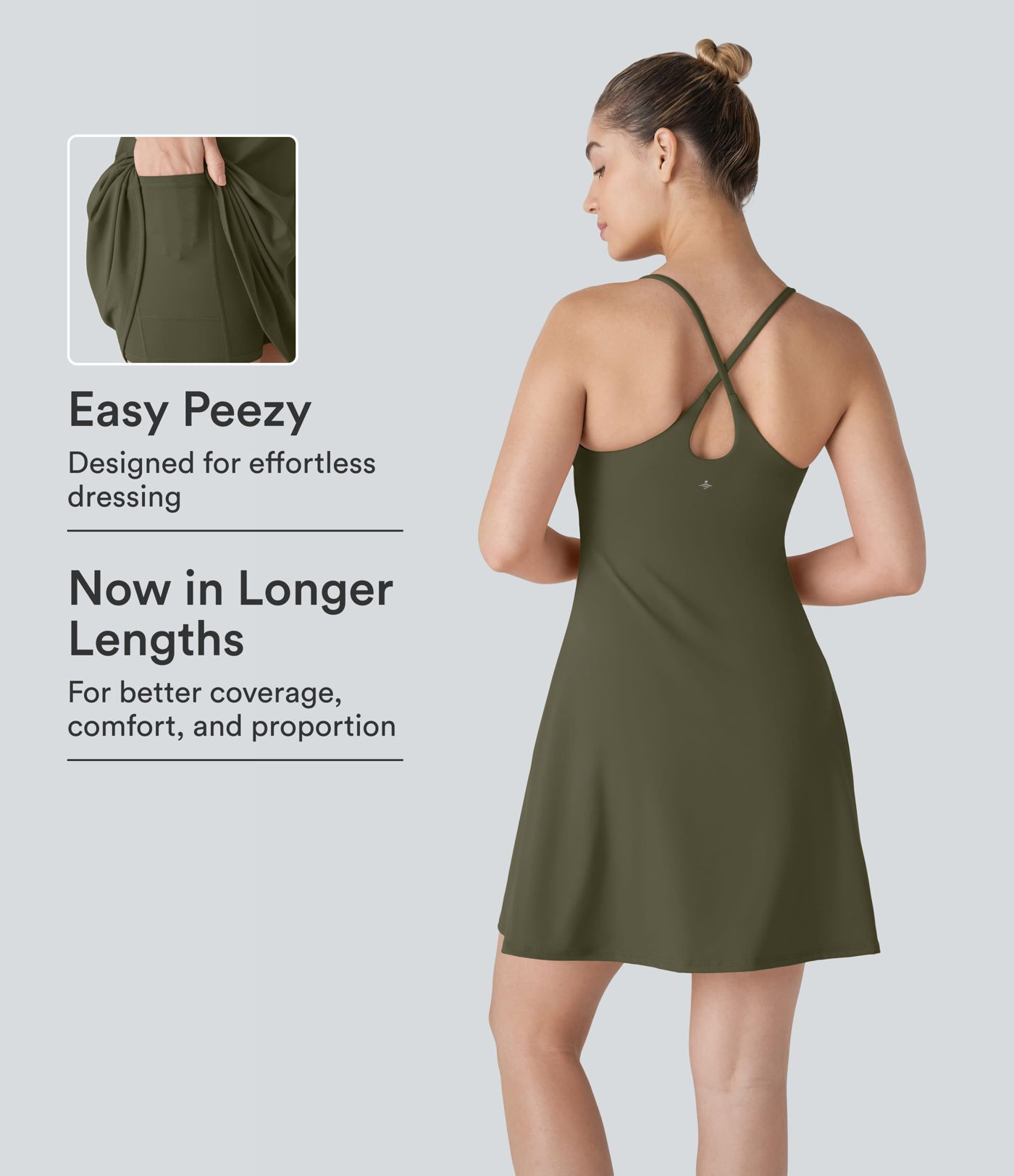 Women\u2019s SoftlyZero\u2122 Plush Backless Active Dress-Longer Length-Easy Peezy Edition - Hala... | HALARA