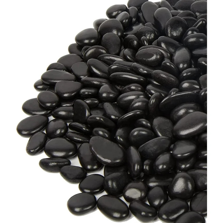 GASPRO 5 Pounds Black Pebbles, 3/8 to 1/2 Inch Natural Black River Rocks for Plants, Vase, Garden... | Walmart (US)