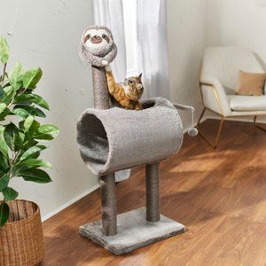 Frisco Animal Series Cat Tunnel with Scratching Post, Sloth | Chewy.com