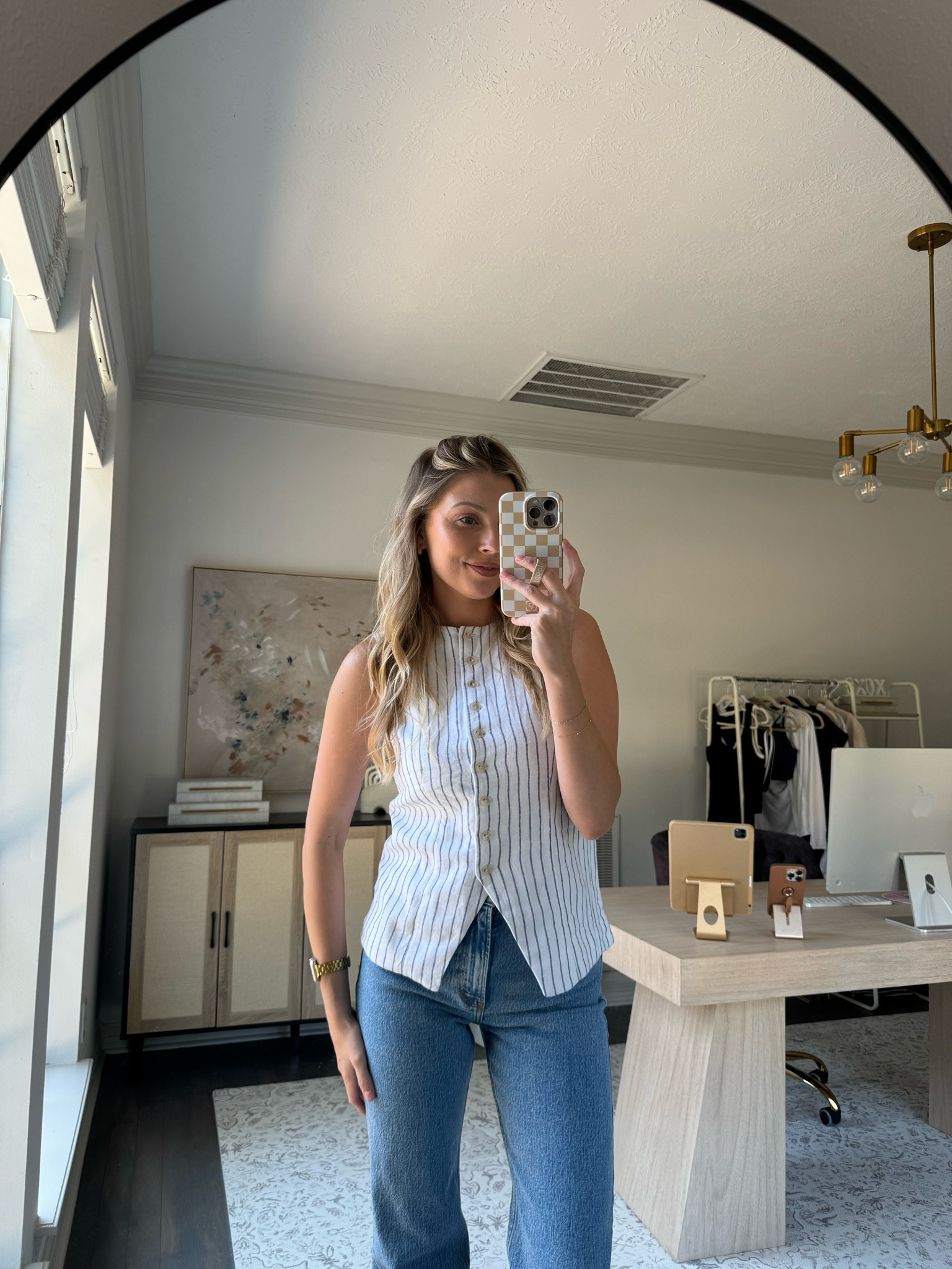 Nursing friendly summer outfit - vest in size S, jeans in 26

#LTKStyleTip #LTKSeasonal