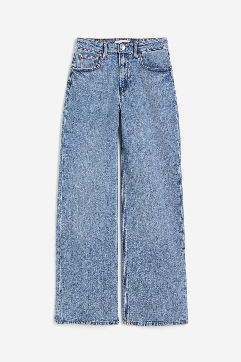H & M - Harper High Rise Wide Leg Jeans - Blue | H&M (US + CA)