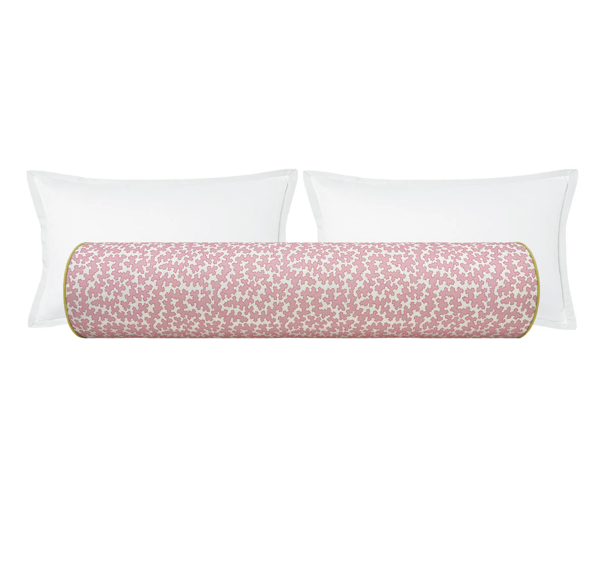 OCS X LDC II | BOLSTER | ELLISTON HOUSE : DOVER // POPPY + CLASSIC LINEN // CHARTREUSE CORDING | LITTLE DESIGN LLC