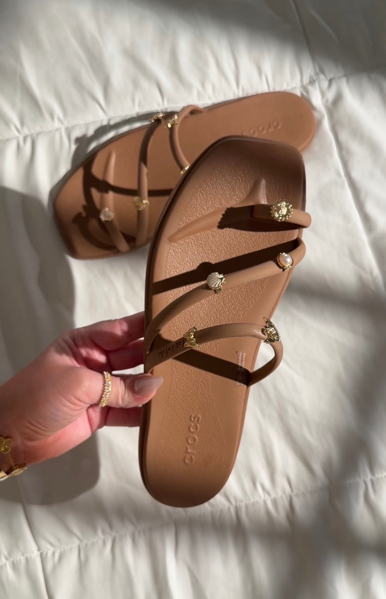 These sandal charms are selling out so quick! Grab two packs for a fuller look like mine.

#LTKootd #LTKU #LTKSeasonal