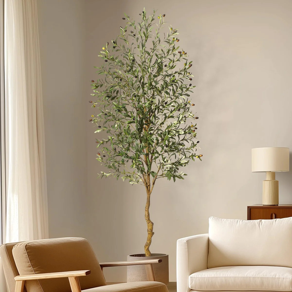 Faux Olive Tree Artificial Indoor, 7Ft Tall Fake Olive Tree | Wayfair North America