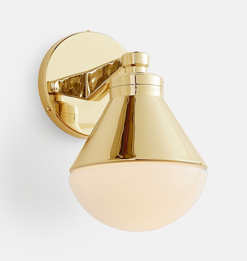Blair Wall Sconce, Lacquered Brass | Rejuvenation
