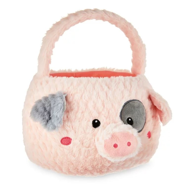 Way To Celebrate 10.5" Plush Pig Easter Basket | Walmart (US)
