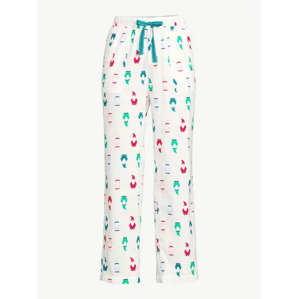 Joyspun Women’s Flannel Gnome Pajama Pants | Walmart (US)