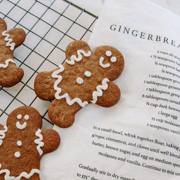 Gingerbread Cookies Tea Towel | Sweet Water Decor, LLC