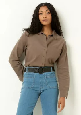 Single Stitch Women's Corduroy Button-Up Shirt, Medium | Belk