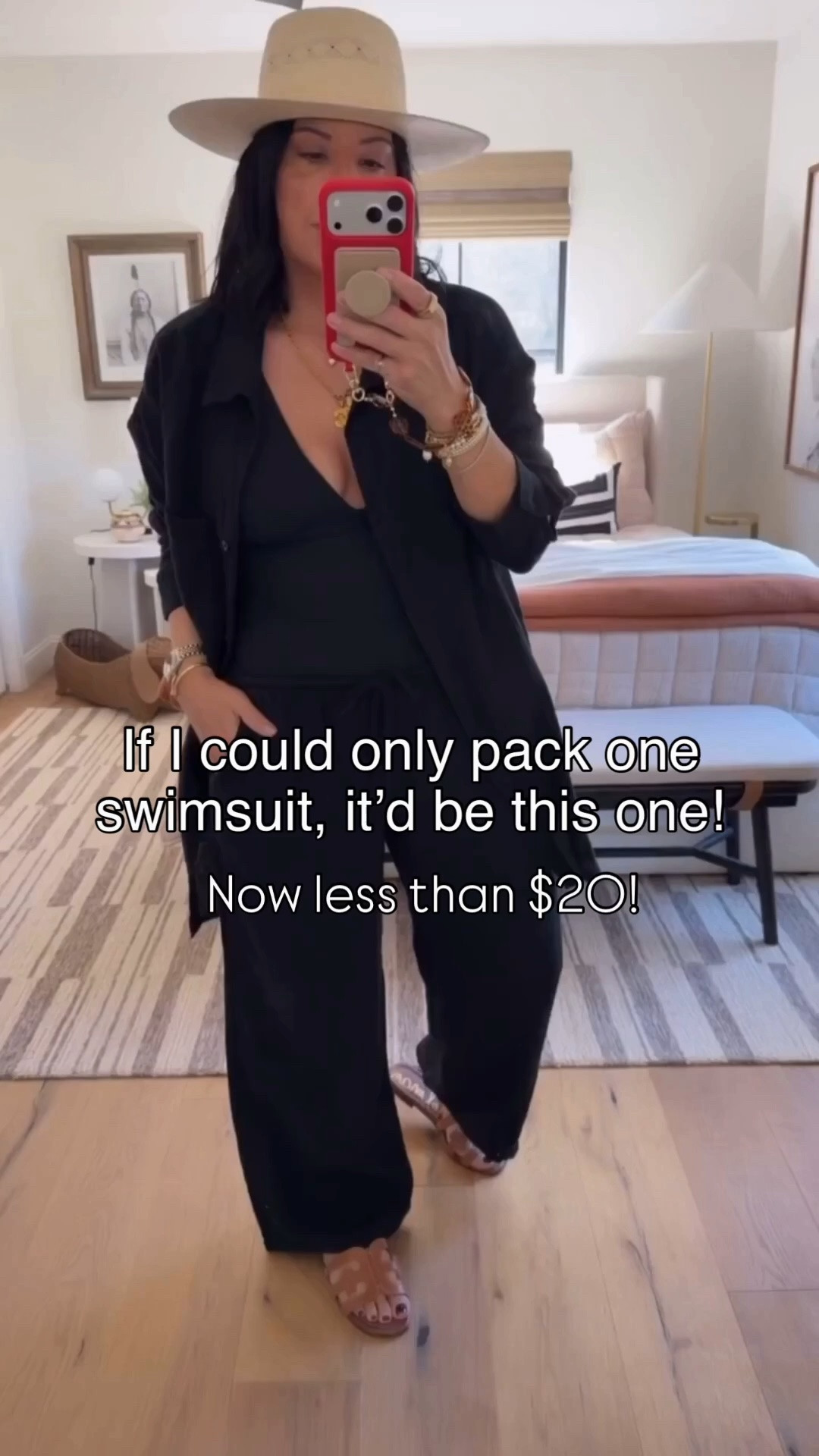 Coverup size medium in top and bottoms. Swimsuit size large (I always size up in swimsuits), shoes fit tts.

#LTKSaleAlert #LTKSwim #LTKOver40