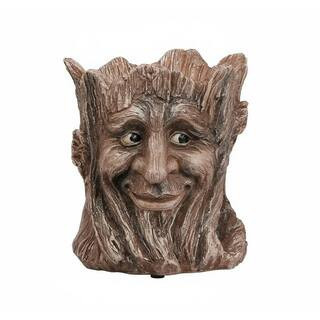 4.6 D x 4.6 W x 5.8 in. H Funny Smile Face Planter - Unique Head Pot for Indoor/Outdoor Plants Drainage Hole Brown | The Home Depot