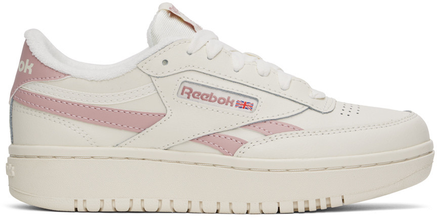 Reebok Classics Off-White & Pink Club C Double Revenge Sneakers | SSENSE